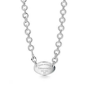 Return to Tiffany® oval tag necklace in sterling s